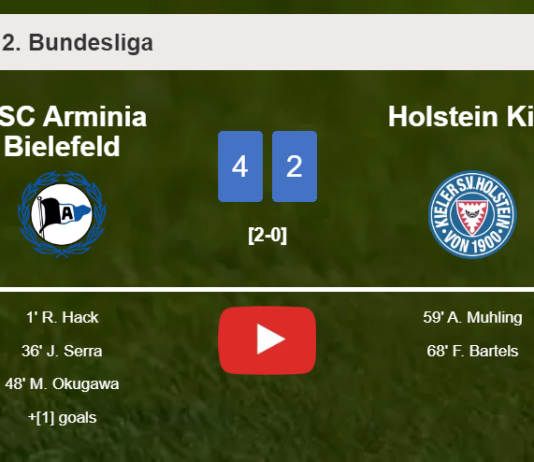 DSC Arminia Bielefeld tops Holstein Kiel 4-2. HIGHLIGHTS
