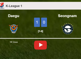 Daegu prevails over Seongnam 1-0 with a goal scored by Z. . HIGHLIGHTS