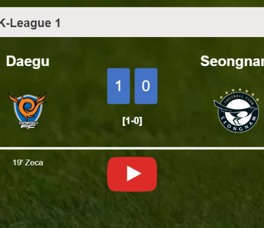 Daegu prevails over Seongnam 1-0 with a goal scored by Z. . HIGHLIGHTS