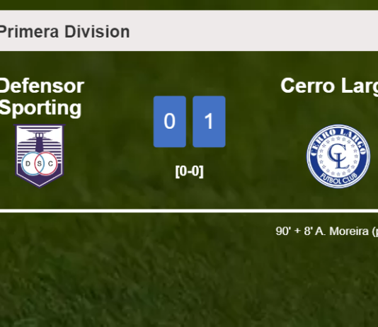 Cerro Largo conquers Defensor Sporting 1-0 with a late goal scored by A. Moreira