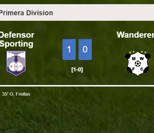 Defensor Sporting beats Wanderers 1-0 with a goal scored by G. Freitas