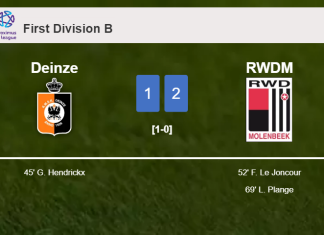RWDM recovers a 0-1 deficit to overcome Deinze 2-1