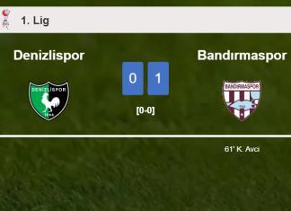 Bandırmaspor defeats Denizlispor 1-0 with a goal scored by K. Avci