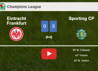 Sporting CP prevails over Eintracht Frankfurt 3-0. HIGHLIGHTS
