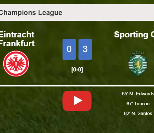 Sporting CP prevails over Eintracht Frankfurt 3-0. HIGHLIGHTS