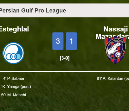 Esteghlal conquers Nassaji Mazandaran 3-1