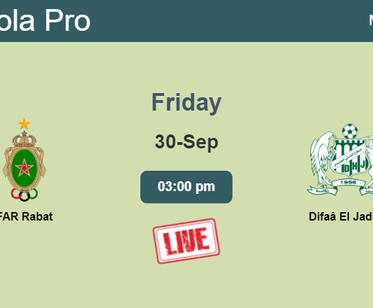 How to watch FAR Rabat vs. Difaâ El Jadida on live stream and at what time