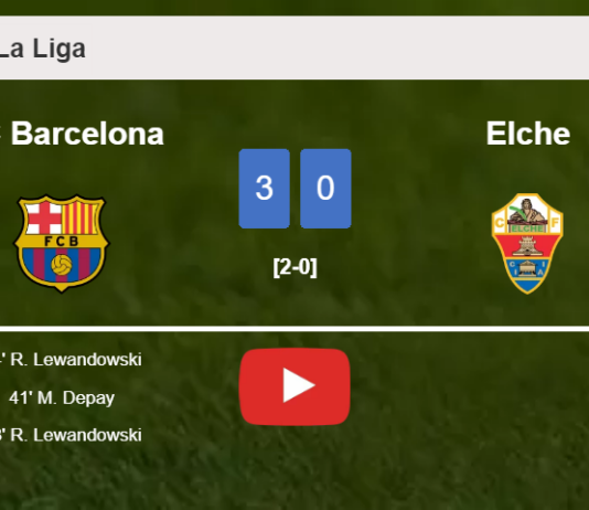FC Barcelona wipes out Elche with 2 goals from R. Lewandowski. HIGHLIGHTS