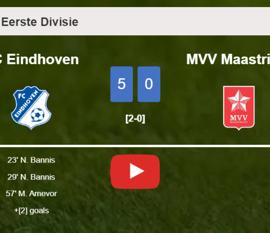 FC Eindhoven destroys MVV Maastricht 5-0 with a superb performance. HIGHLIGHTS