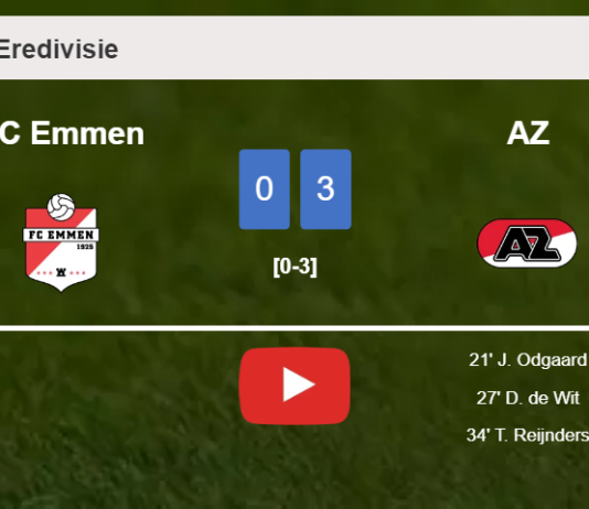 AZ beats FC Emmen 3-0. HIGHLIGHTS
