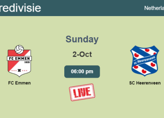 How to watch FC Emmen vs. SC Heerenveen on live stream and at what time
