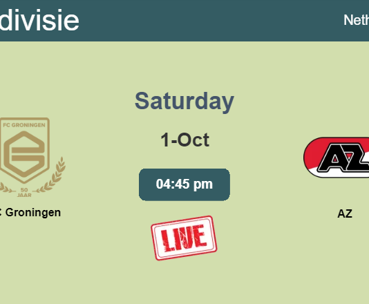 How to watch FC Groningen vs. AZ on live stream and at what time