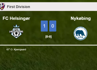 FC Helsingør defeats Nykøbing 1-0 with a goal scored by O. Kjaergaard