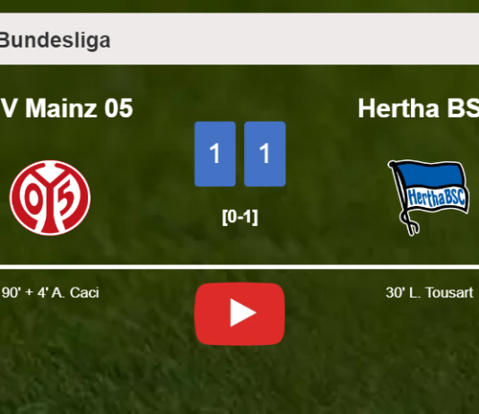 FSV Mainz 05 clutches a draw against Hertha BSC. HIGHLIGHTS