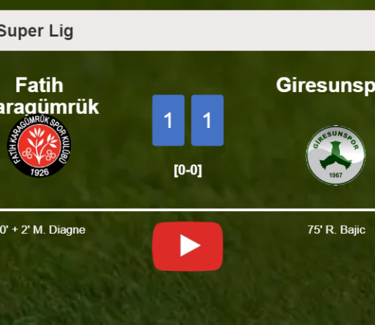 Fatih Karagümrük grabs a draw against Giresunspor. HIGHLIGHTS