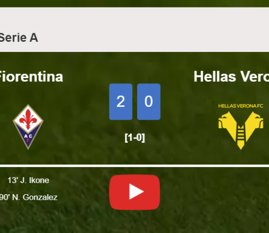 Fiorentina overcomes Hellas Verona 2-0 on Sunday. HIGHLIGHTS