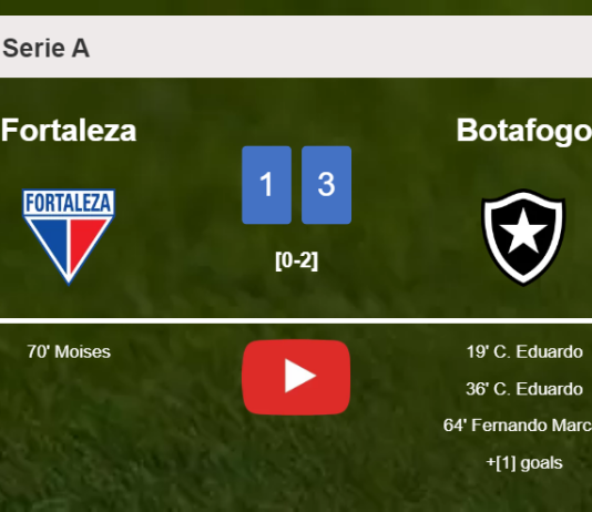Botafogo prevails over Fortaleza 3-1. HIGHLIGHTS