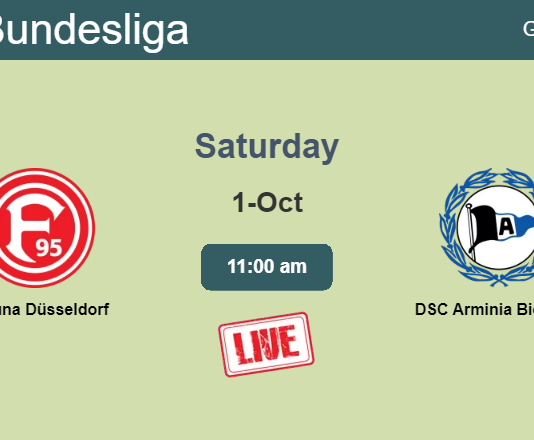 How to watch Fortuna Düsseldorf vs. DSC Arminia Bielefeld on live stream and at what time