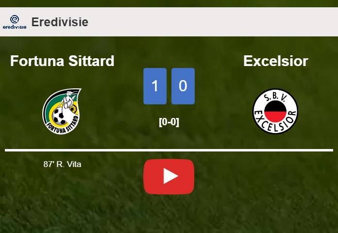 Fortuna Sittard beats Excelsior 1-0 with a late goal scored by R. Vita. HIGHLIGHTS