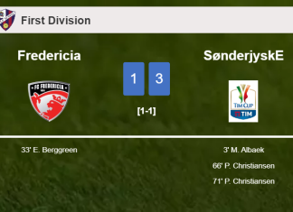 SønderjyskE prevails over Fredericia 3-1