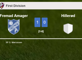 Fremad Amager prevails over Hillerød 1-0 with a goal scored by G. Marcussen