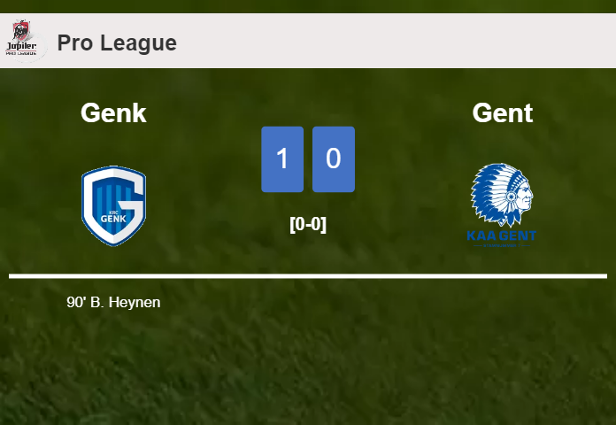 Genk beats Gent 1-0 with a late goal scored by B. Heynen