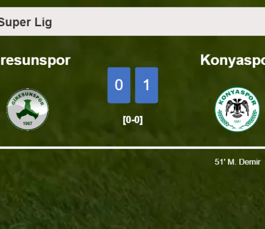 Konyaspor defeats Giresunspor 1-0 with a goal scored by M. Demir