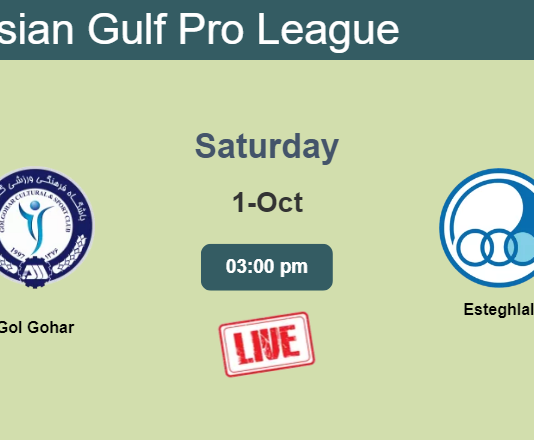 How to watch Gol Gohar vs. Esteghlal on live stream and at what time