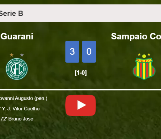 Guarani defeats Sampaio Corrêa 3-0. HIGHLIGHTS