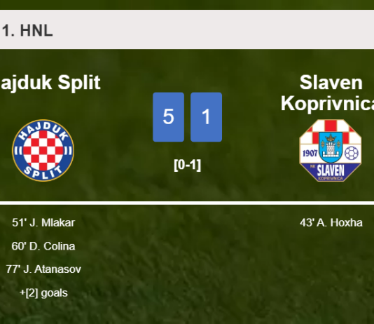 Hajduk Split wipes out Slaven Koprivnica 5-1 showing huge dominance