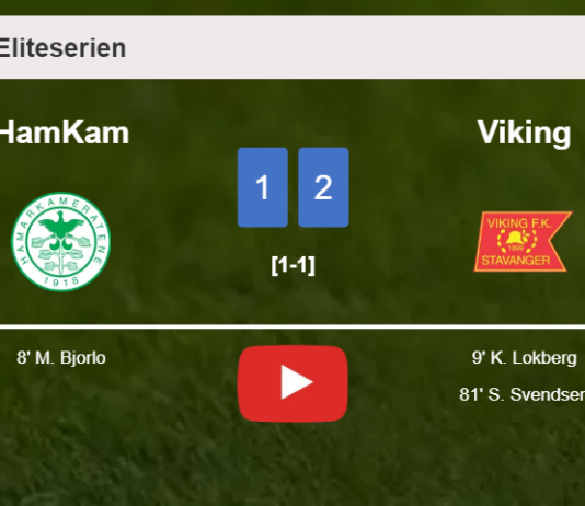 Viking recovers a 0-1 deficit to defeat HamKam 2-1. HIGHLIGHTS