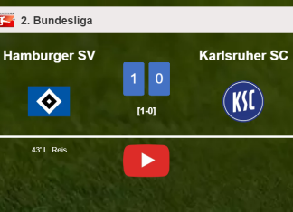 Hamburger SV tops Karlsruher SC 1-0 with a goal scored by L. Reis. HIGHLIGHTS