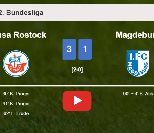 Hansa Rostock conquers Magdeburg 3-1. HIGHLIGHTS