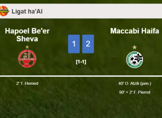 Maccabi Haifa recovers a 0-1 deficit to beat Hapoel Be'er Sheva 2-1