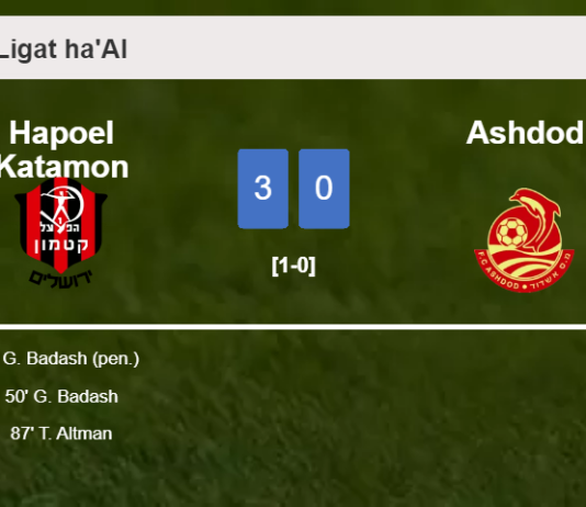 Hapoel Katamon tops Ashdod 3-0