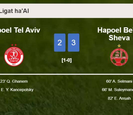 Hapoel Be'er Sheva tops Hapoel Tel Aviv after recovering from a 2-1 deficit