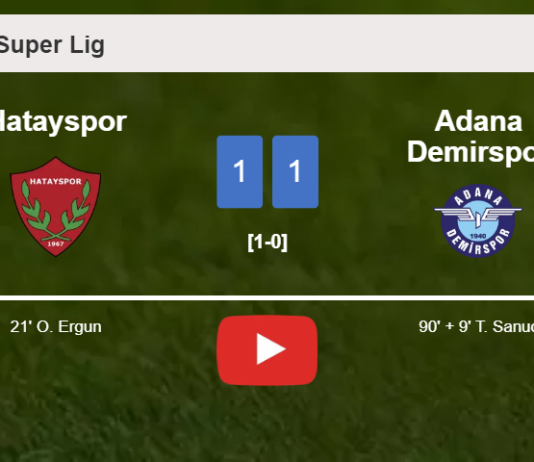 Adana Demirspor steals a draw against Hatayspor. HIGHLIGHTS