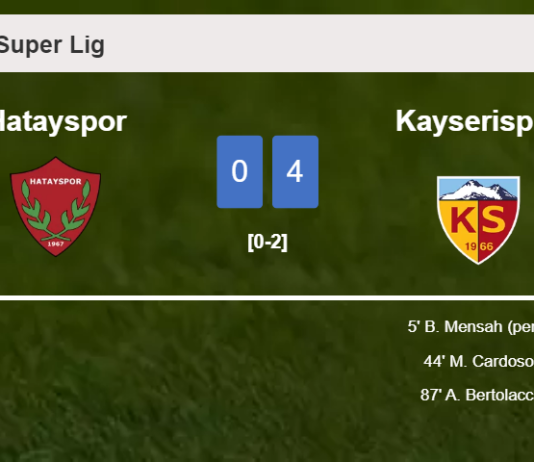 Kayserispor defeats Hatayspor 4-0 after playing a incredible match