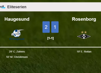 Haugesund recovers a 0-1 deficit to best Rosenborg 2-1