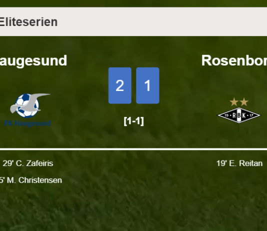 Haugesund recovers a 0-1 deficit to best Rosenborg 2-1
