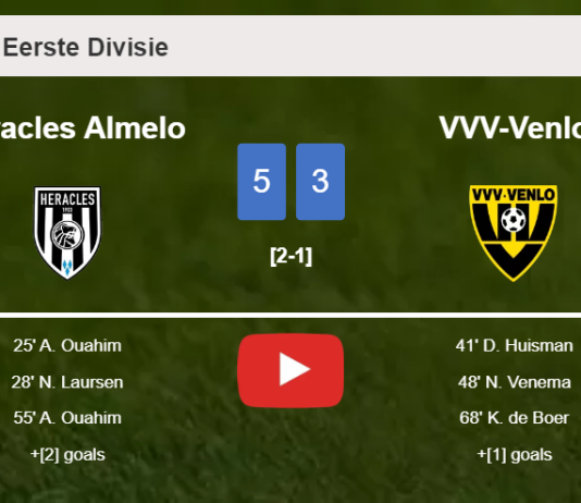 Heracles Almelo overcomes VVV-Venlo 5-3 after playing a incredible match. HIGHLIGHTS