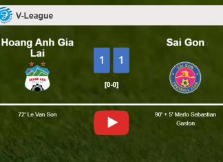 Sai Gon steals a draw against Hoang Anh Gia Lai. HIGHLIGHTS