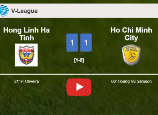 Hong Linh Ha Tinh and Ho Chi Minh City draw 1-1 on Wednesday. HIGHLIGHTS