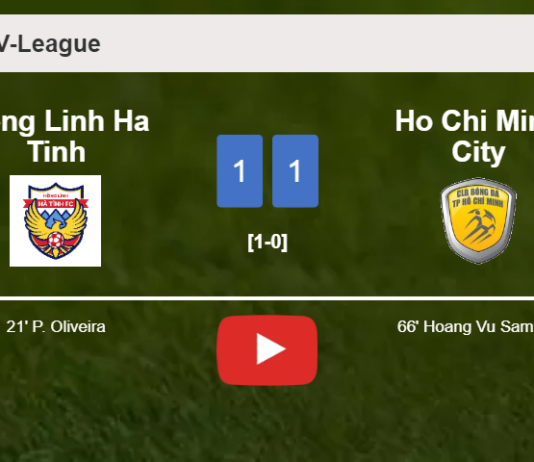 Hong Linh Ha Tinh and Ho Chi Minh City draw 1-1 on Wednesday. HIGHLIGHTS