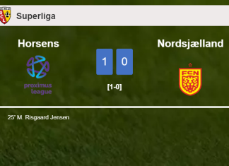 Horsens beats Nordsjælland 1-0 with a goal scored by M. Risgaard