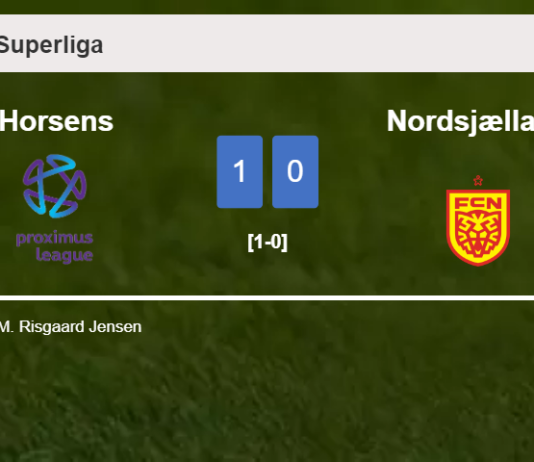 Horsens beats Nordsjælland 1-0 with a goal scored by M. Risgaard