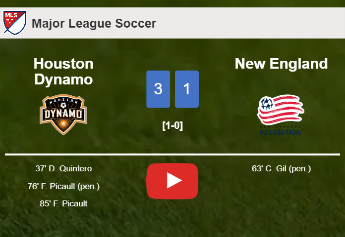 Houston Dynamo defeats New England 3-1. HIGHLIGHTS