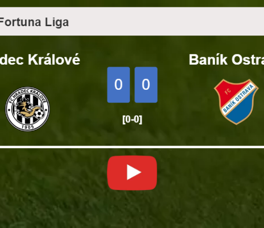 Hradec Králové draws 0-0 with Baník Ostrava on Sunday. HIGHLIGHTS