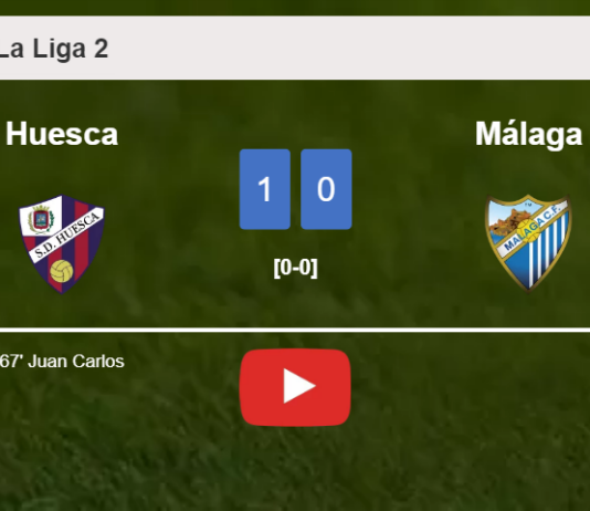 Huesca overcomes Málaga 1-0 with a goal scored by J. Carlos. HIGHLIGHTS