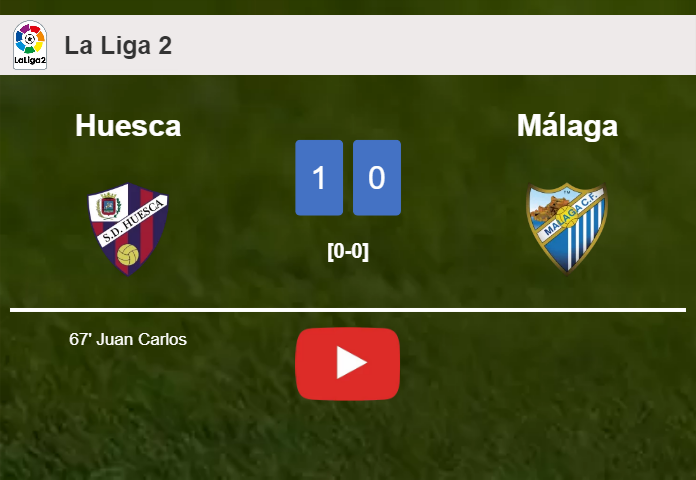 Huesca overcomes Málaga 1-0 with a goal scored by J. Carlos. HIGHLIGHTS
